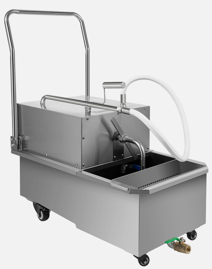Chariot de filtration Cuirassé C50 Chariot de filtration Cuirassé C50, qui permet de filtrer les les huiles de friture en profondeur et économisez sur la facture d'huile