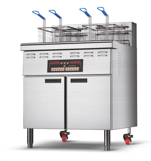 Friteuse ouverte Cuirassé Friteuse ouverte Cuirassé 4 paniers avec relevage automatique